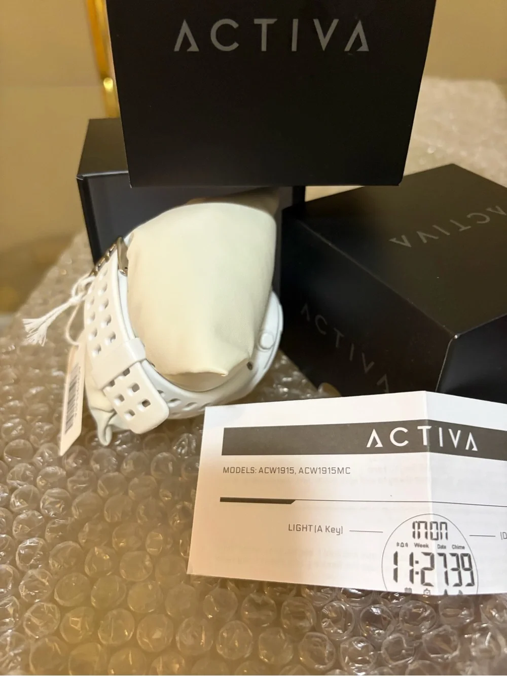 Invicta Activa White and Gold Digital Sports Watch